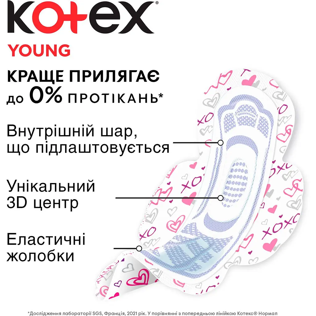 Гігієнічні прокладки Kotex Young Normal 10 шт. - фото 4