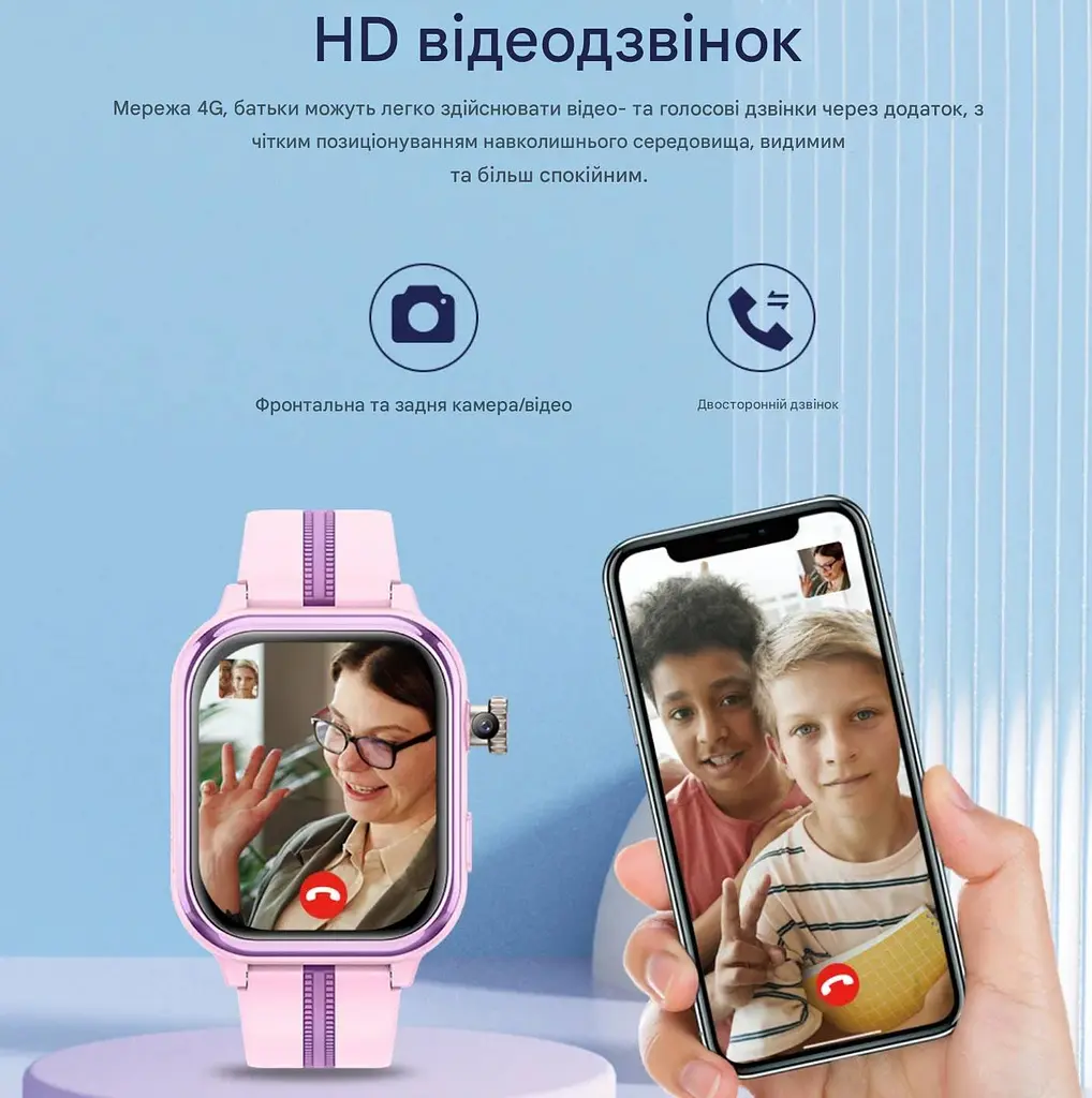 Смарт-годинник Wonlex KT39 GPS 16GB Pink (SBWKT39P) - фото 5