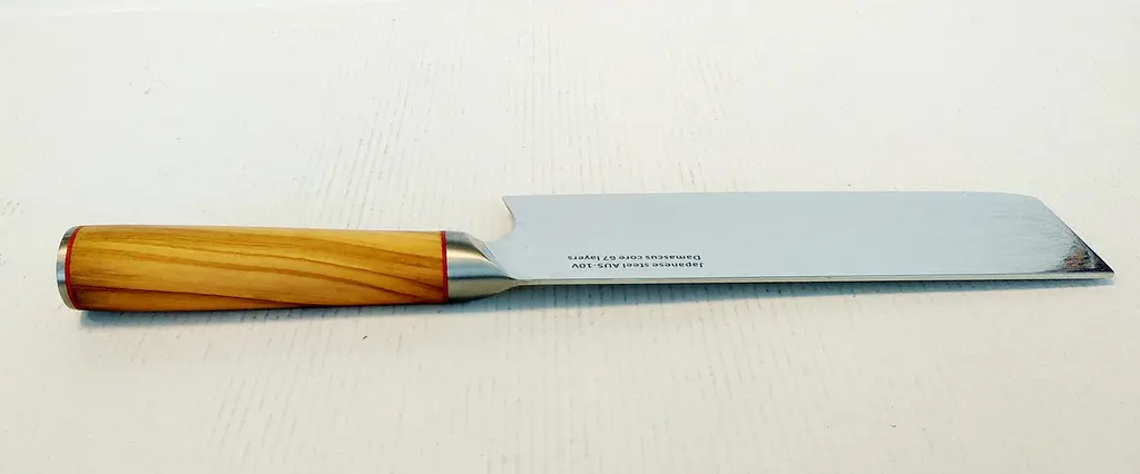 Ніж кухонний-сокир 17 см Damascus DK-OK 4005 AUS-10 дамаська сталь 67 шарів - фото 6