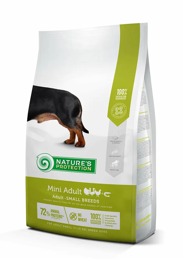 Сухий корм для дорослих собак малих порід Nature's Protection Mini Adult Small Breeds, 7.5 кг
