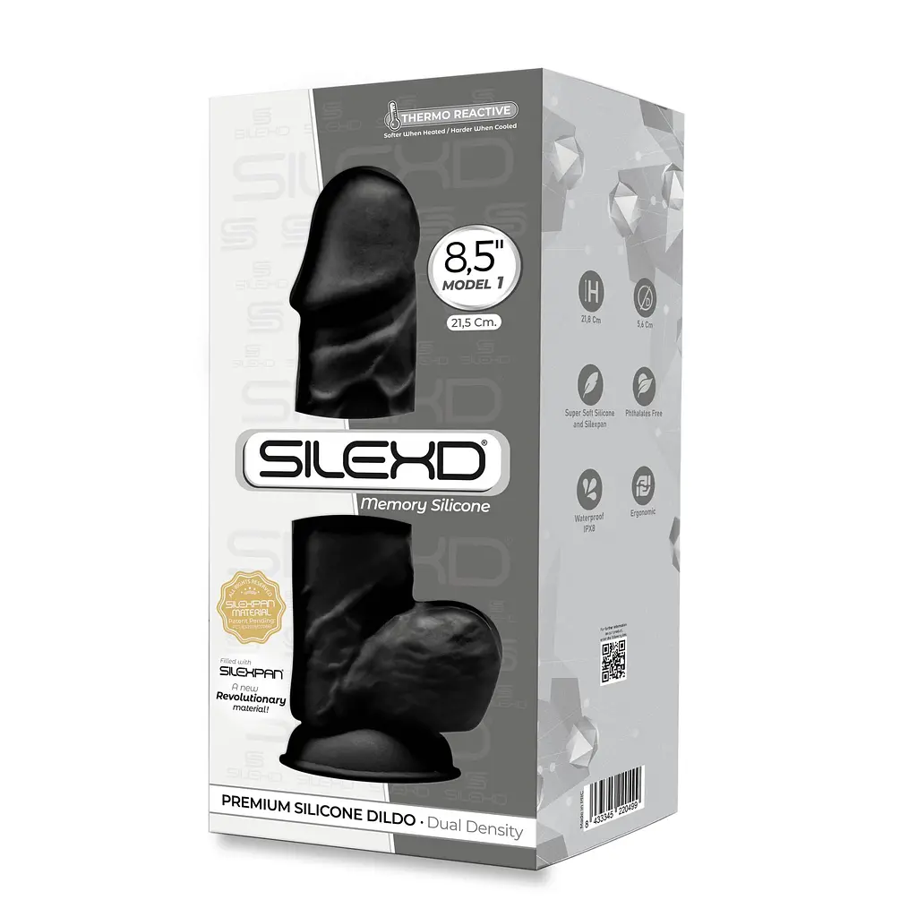 Фаллоимитатор Silexd Premium Silicone Dildo Model 4 Size 8.5 21.5 см черный - фото 3