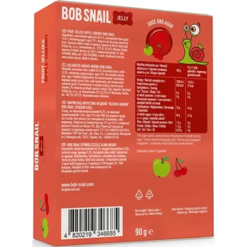 Мармелад Bob Snail Яблуко, вишня 90 г (1740881) - фото 4