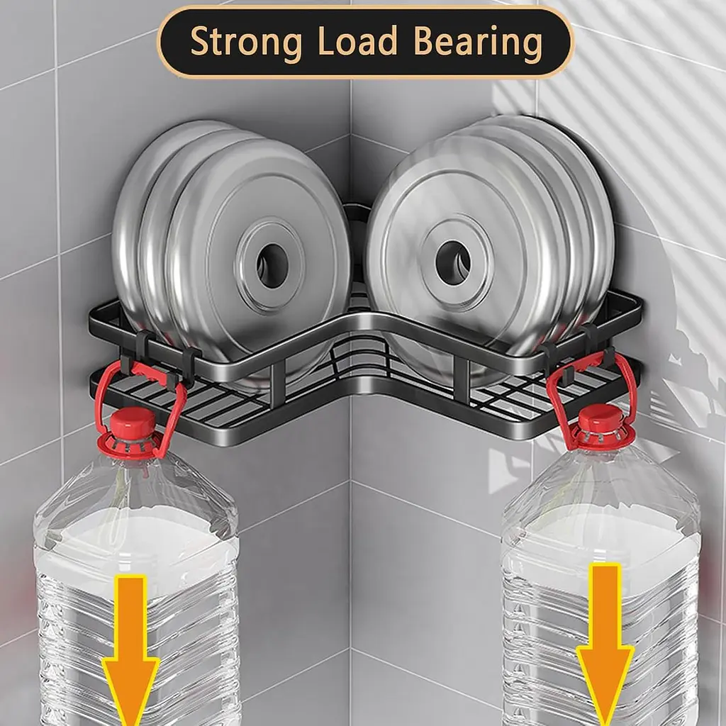 Кутові полиці для ванної Corner Shower Caddy ∙ Компактне та зручне зберігання аксесуарів Corner Shower Caddy - фото 3