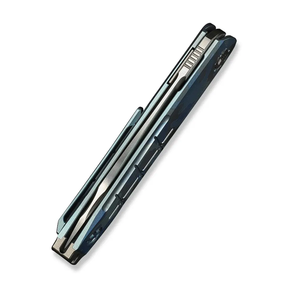 Ніж складаний туристичний Weknife Hull (9.9 см) Bohler M390 / Titanium синій - фото 6
