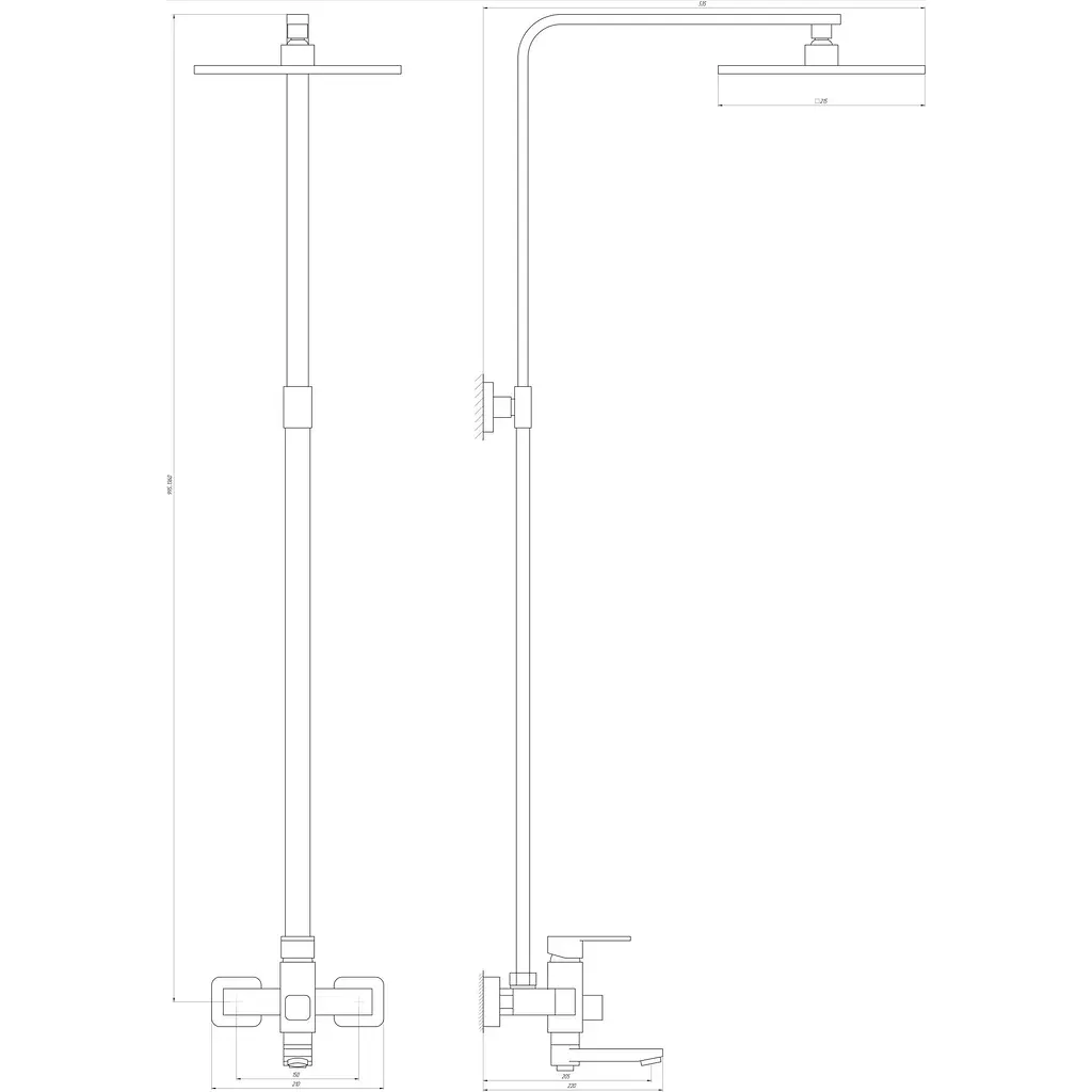 Душевая система Globus Lux Milano VAN-GLM-0026-11-Graphite, Графит - фото 5