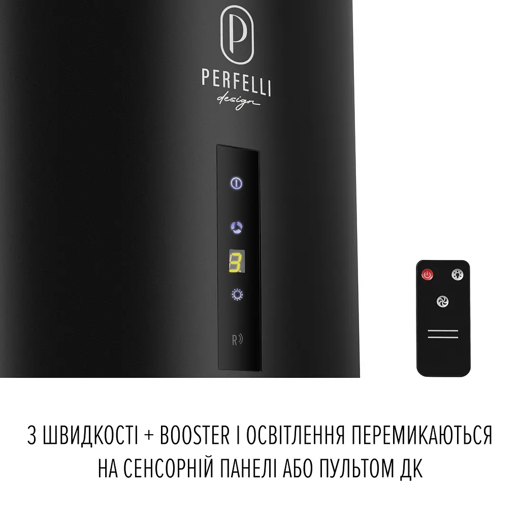 Витяжка пристінна PERFELLI DESIGN RICCO 35 NERO SILENZIO - фото 9
