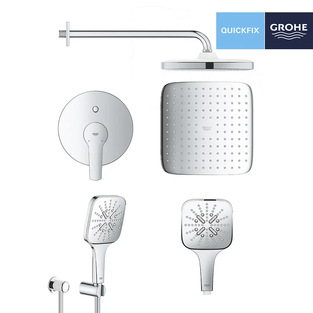 Душова система прихованого монтажу Grohe QuickFix Start UA25183007, Хром - фото 3