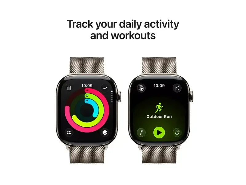 Смарт-годинник Apple Watch Series 11 GPS + Cellular 46mm Natural Tit. Case w. Natural Milanese Loop - M/L (MFD04) - фото 5