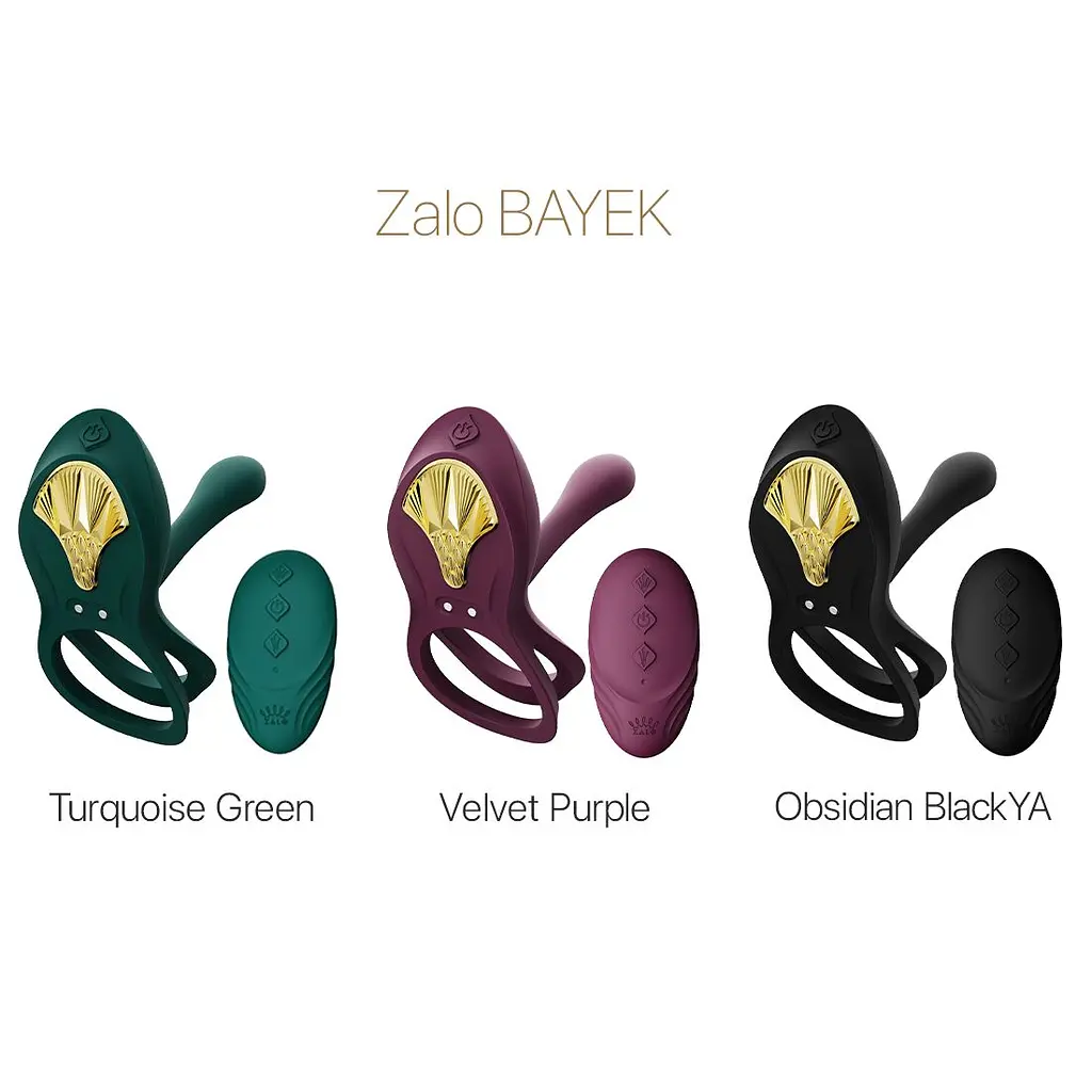Смарт-ерекційне кільце Zalo - BAYEK Turquoise Green, подвійне з ввідною частиною, пульт ДК - фото 8