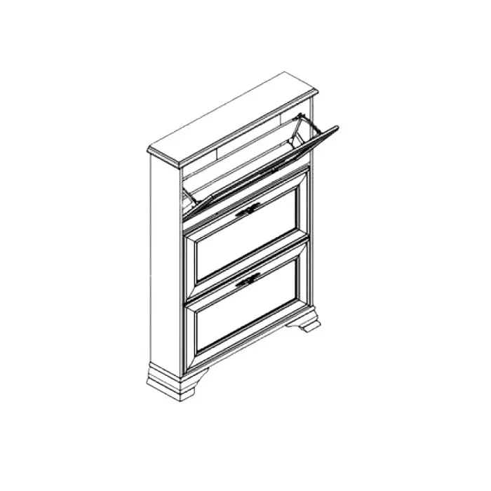 Тумба для взуття ВМК (БРВ) Кентукі SFB3B Білий альпійський (GRB-2006) - фото 2