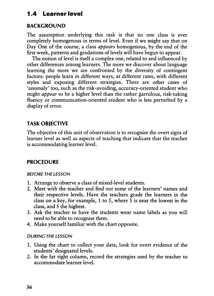 Classroom Observation Tasks. A Resource Book for Language Teachers and Trainers - фото 11