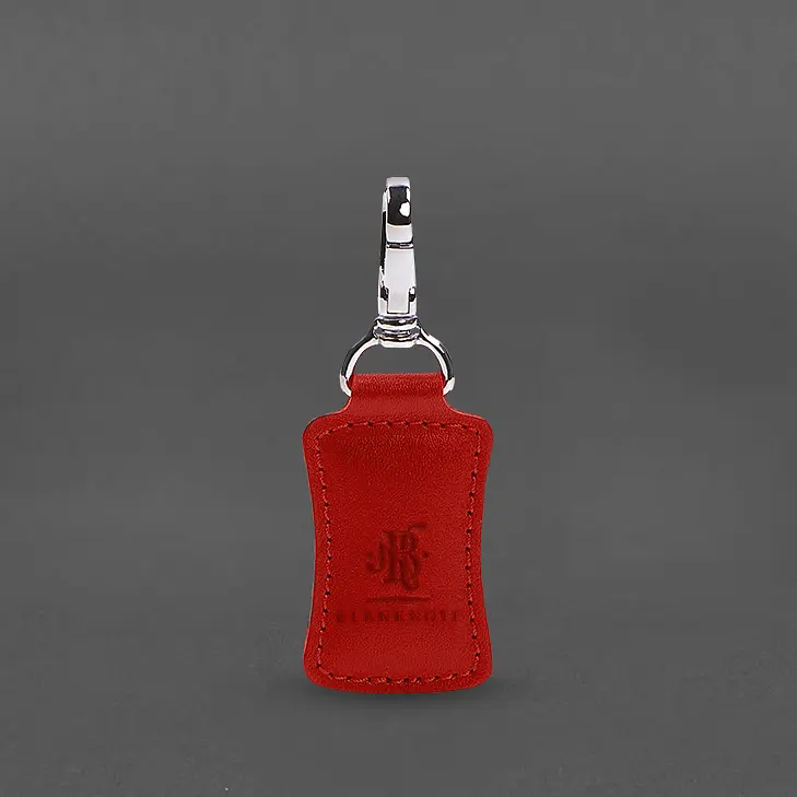 Шкіряний брелок Premium червоний - фото 5