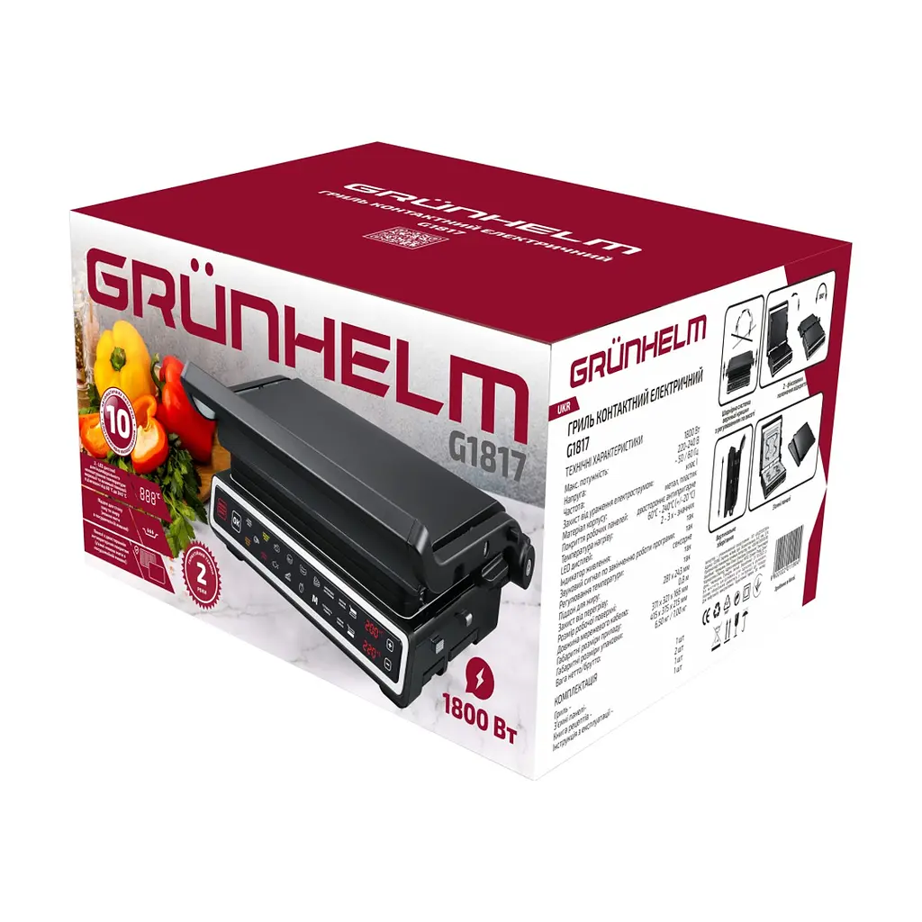 Електрогриль Grunhelm G1817 - фото 9