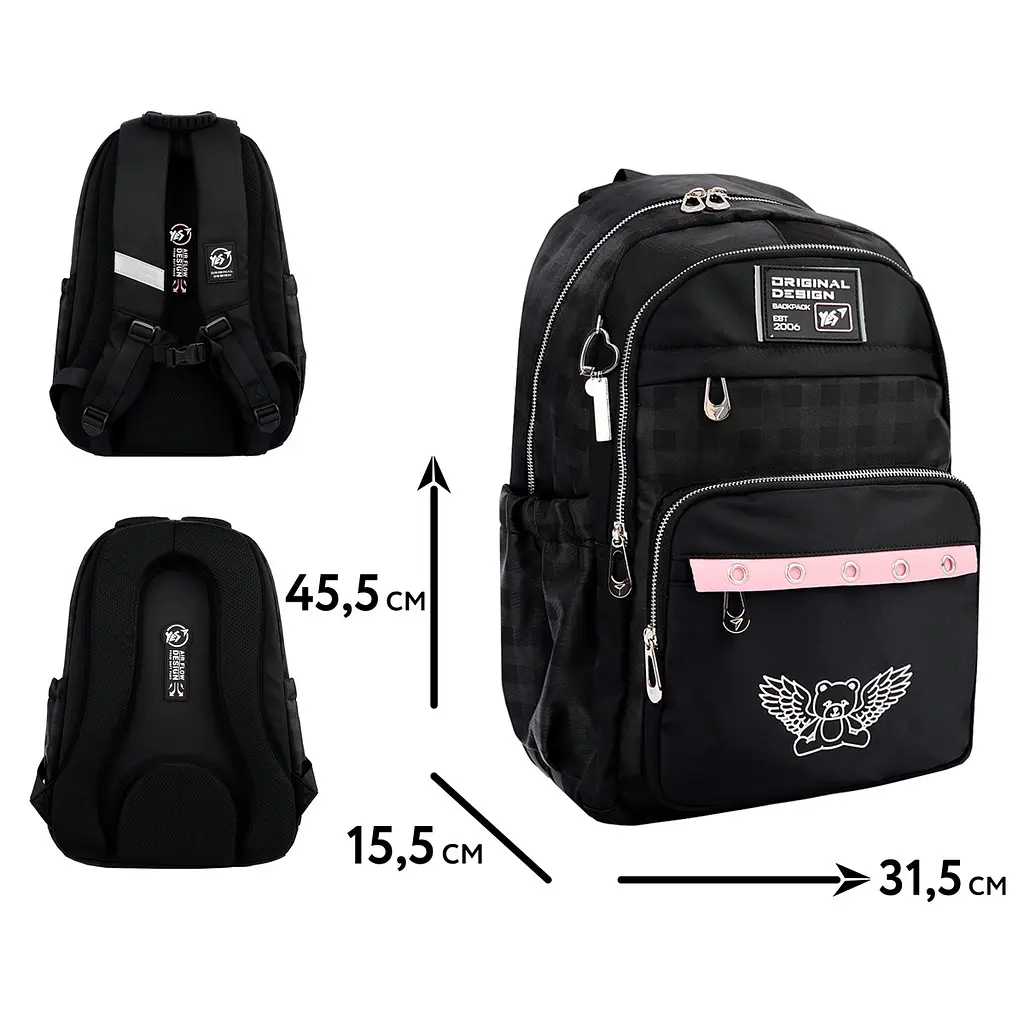 Рюкзак шкільний ортопедичний шкільний YES Angel Bear TS-47 - фото 2