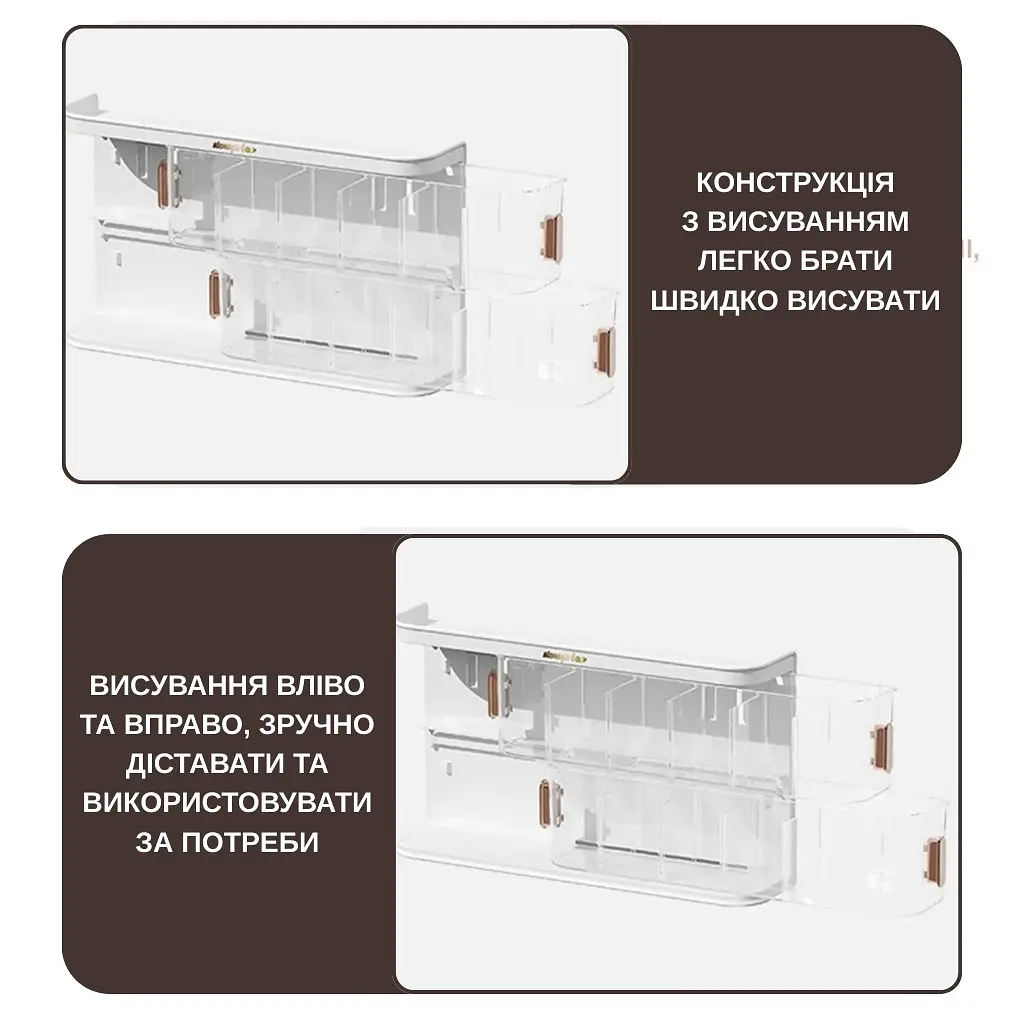 Двоярусний настінний органайзер для зберігання - фото 4