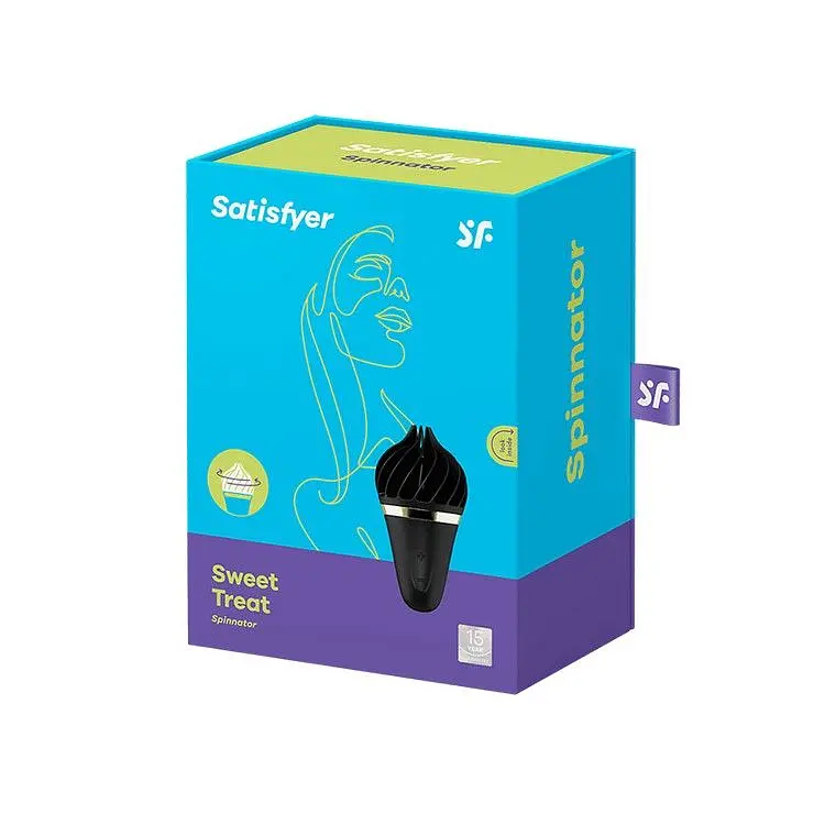 Морозиво-спінатор Satisfyer Lay-On - Sweet Treat Black/Gold, 10 режимів роботи, водонепроникний - фото 2