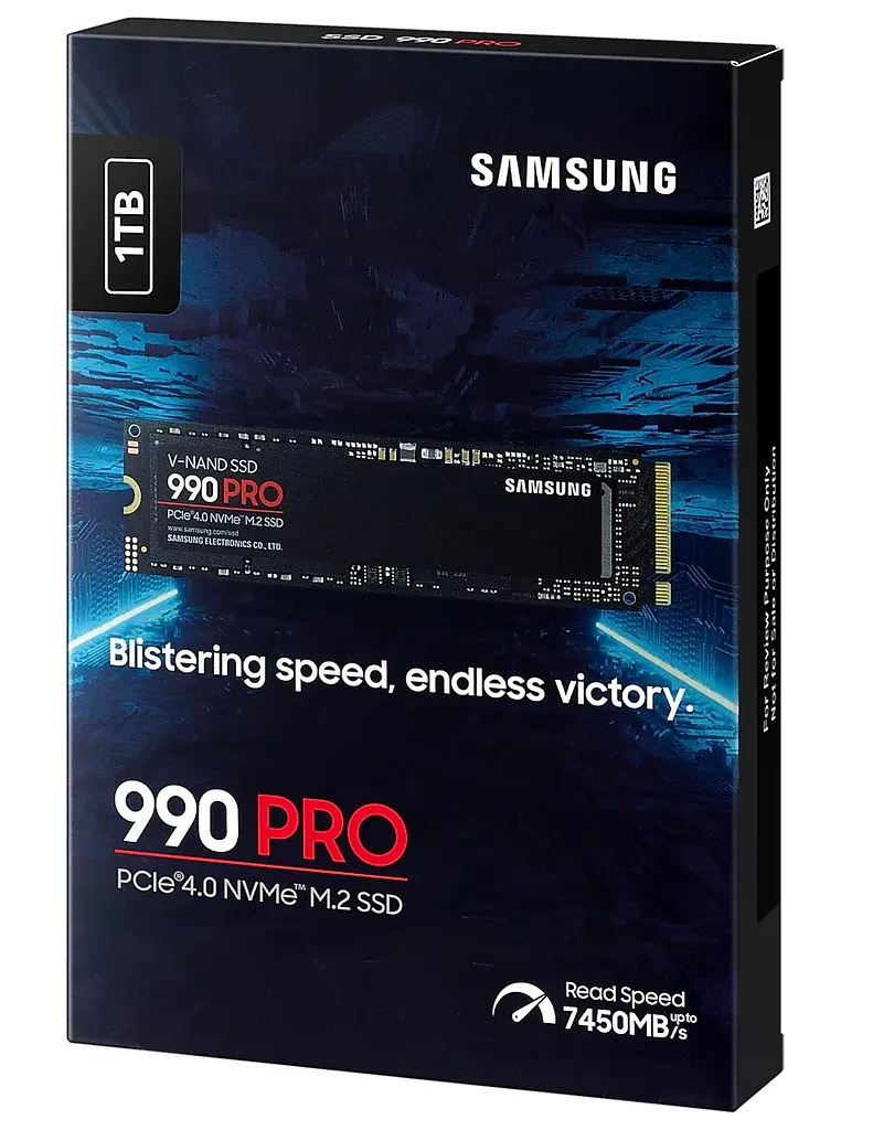 Твердотільний накопичувач Samsung M.2 1Tb, 990 Pro, PCI-E 4.0 x4, MLC 3-bit V-NAND, 7450/6900 MB/s (MZ-V9P1T0BW) - фото 4
