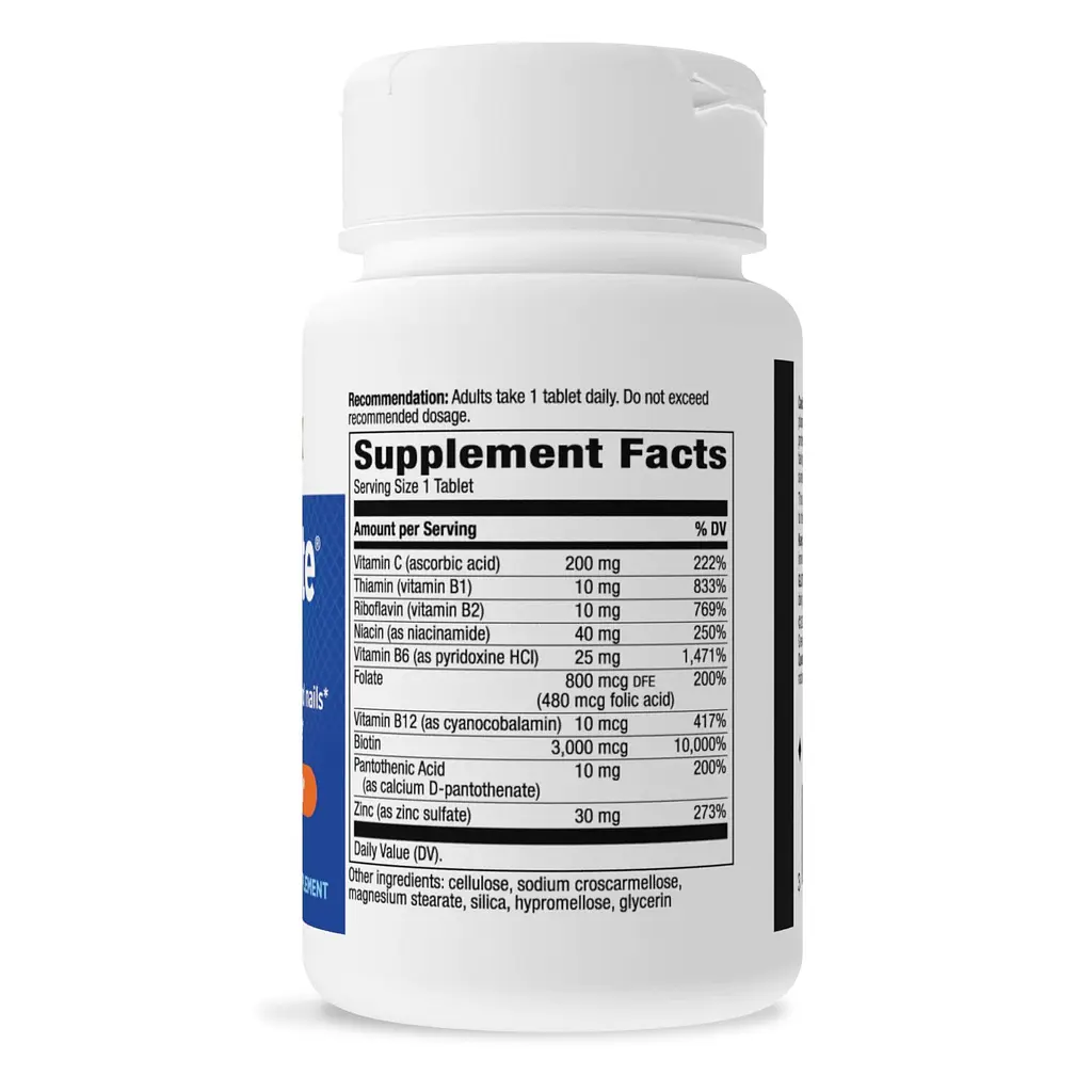 Біотин і цинк Nature's Way Biotin Forte with Zinc, 60 таблеток для підтримки  шкіри, волосся та нігтів - фото 2