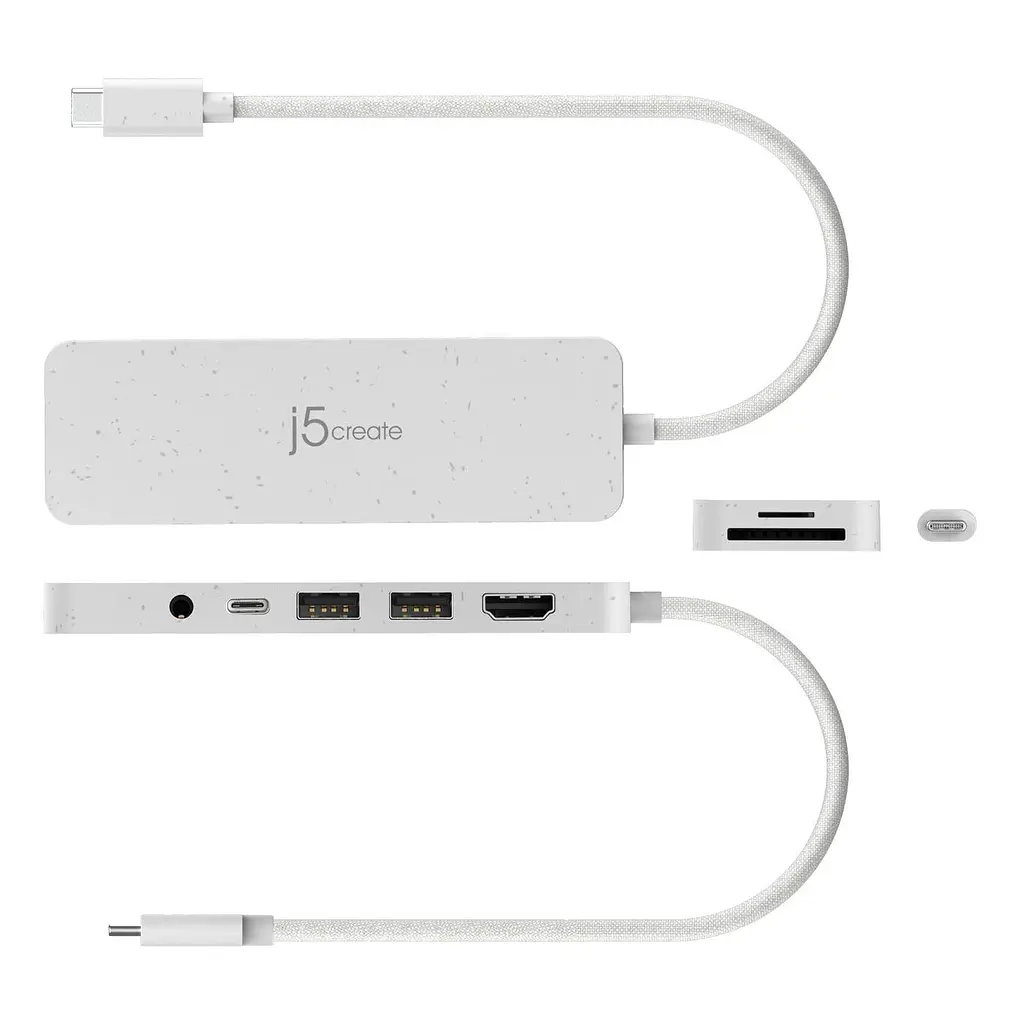 USB-хаб j5create JCD373EW-N, USB Type-C 6-в-1 (JCD373EW-N) - фото 3
