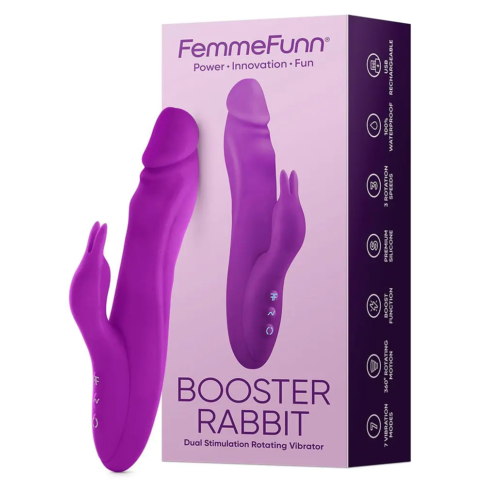 Вибратор-кролик Dream Toys Booster Rabbit 21.6 см (фиолетовый) - фото 7