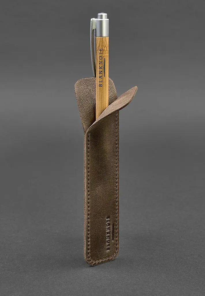 Шкіряний чохол для ручки 2.0 Темно-коричневий - фото 4