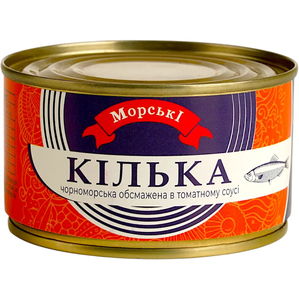 Кильки черноморские Морські №5 обжаренные в томатном соусе 240 г - фото 2
