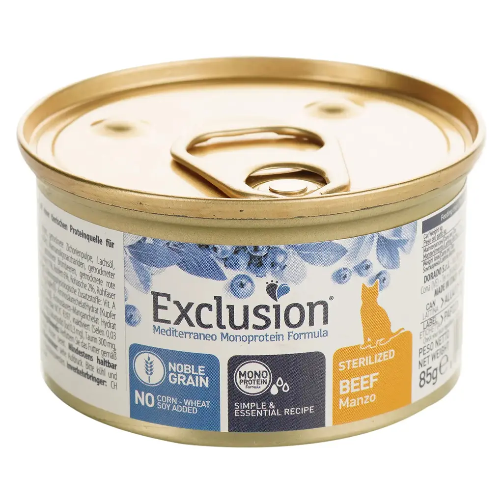 Вологий корм для котів Exclusion Noble Grain Cat Sterilized Beef All Breeds, 85 г - фото 3