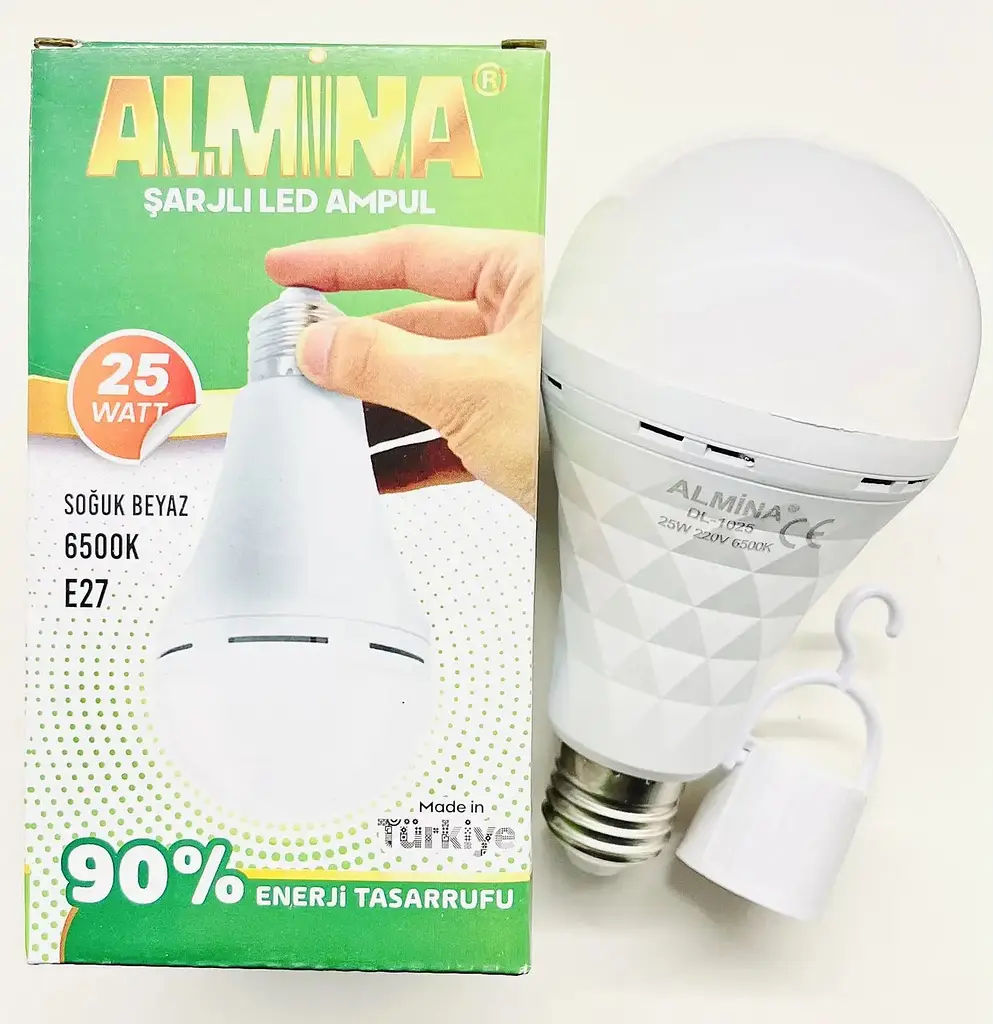 Світлодіодна лампа Almina DL-1025 акумуляторна E27 25W 6500K 220V Voltronic - фото 5