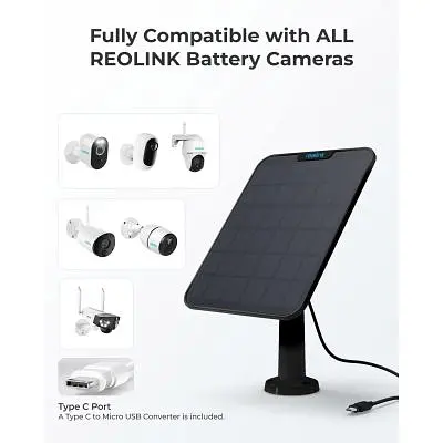 Сонячна панель Reolink (Solar Panel 2 Black) - фото 7
