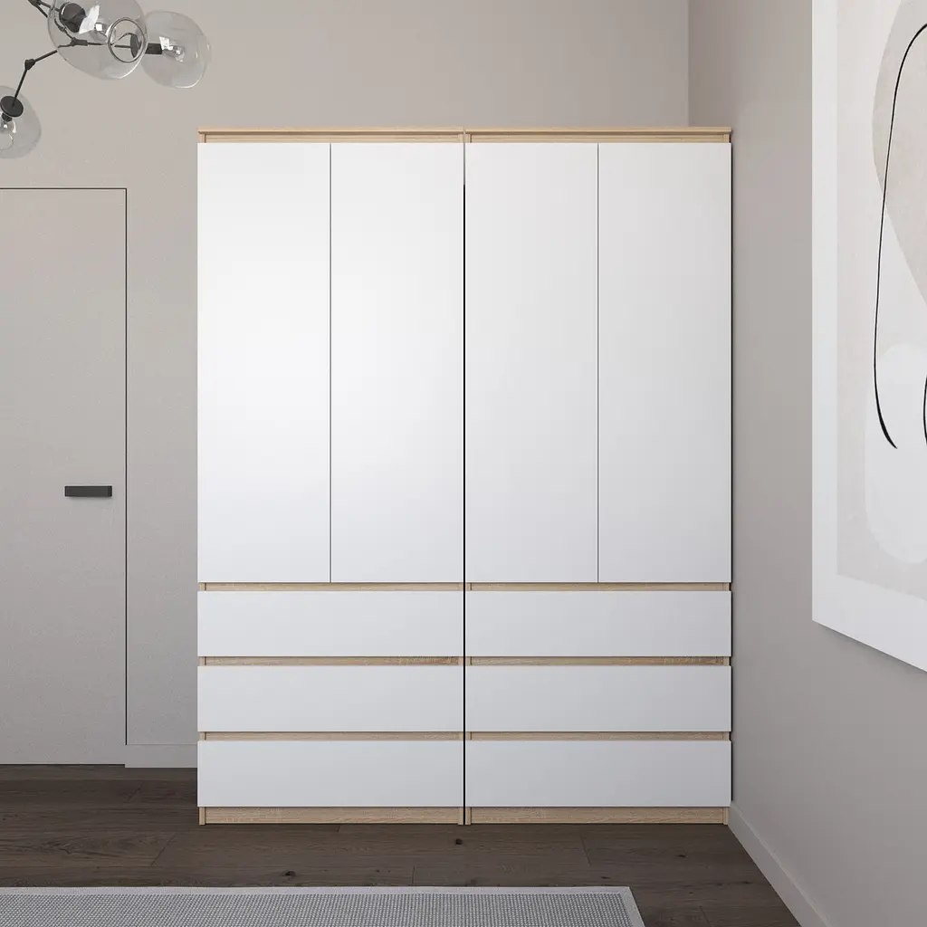 Шафа для одягу Vays зі штангою та полицями, 6 шухляд, комплект з 2 шаф R9+R16 - фото 5