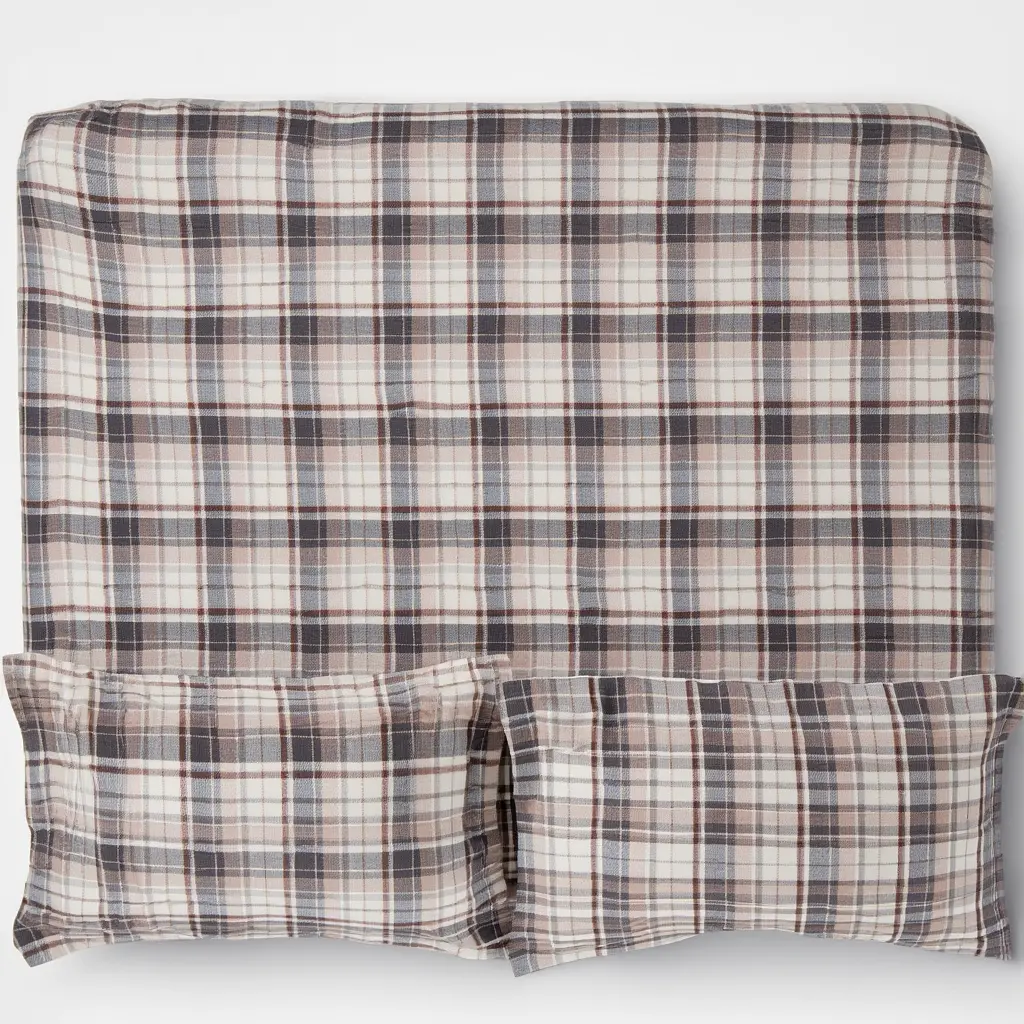Трикотажний комплект: простирадло на резинці 180*200 см з наволочками, checkered 004-107-18-48-3-3 - фото 3