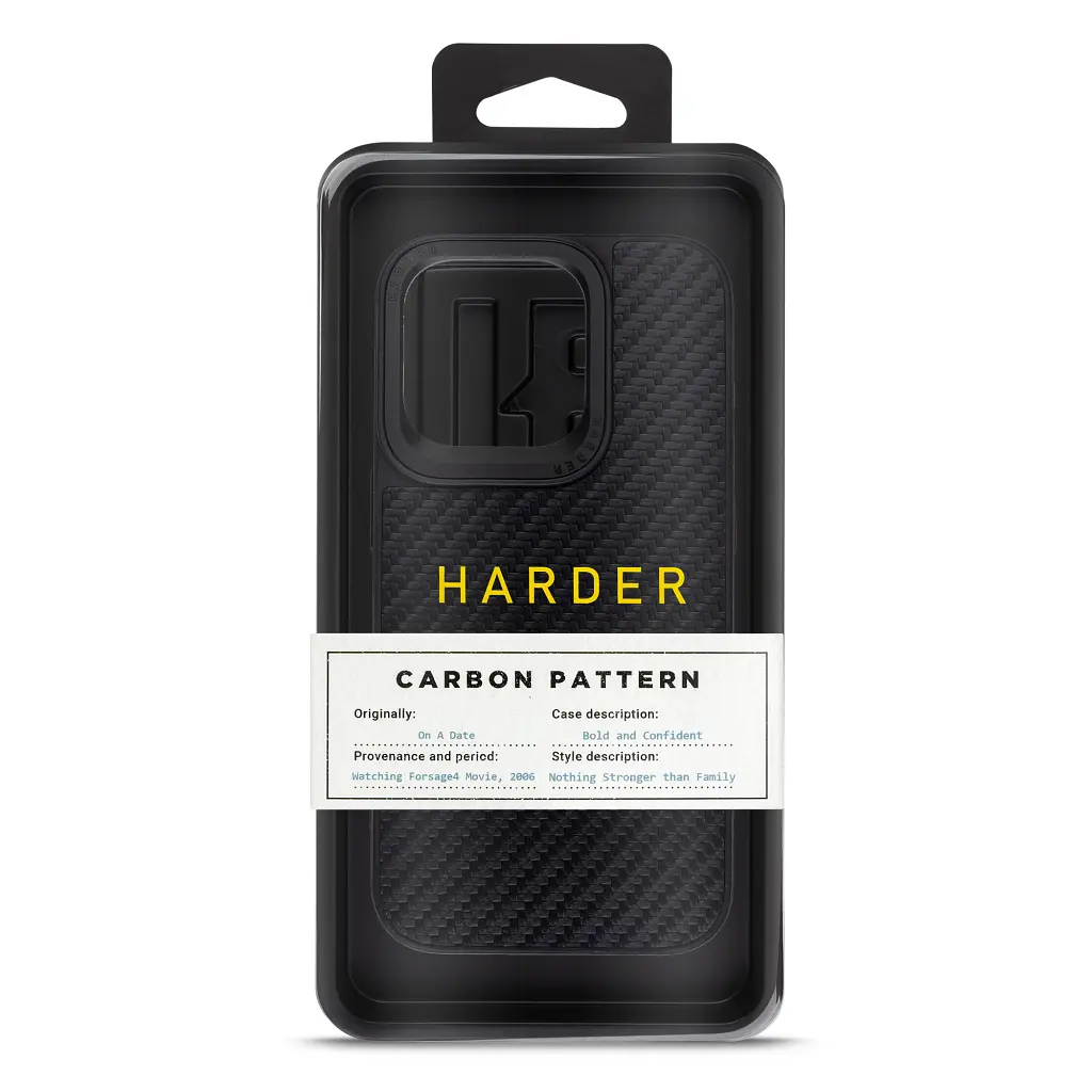 Чохол до мобільного телефона Harder Carbon Pattern Apple iPhone 14 Pro Black (ARM76779) - фото 3