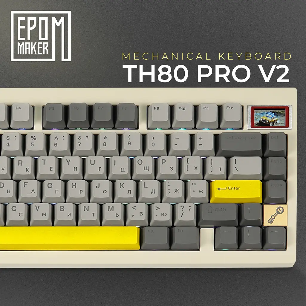 Клавиатура Epomaker TH80 PRO V2 Wisteria Tactile White механическая беспроводная (TH80-PROV2-W-WT) - фото 5