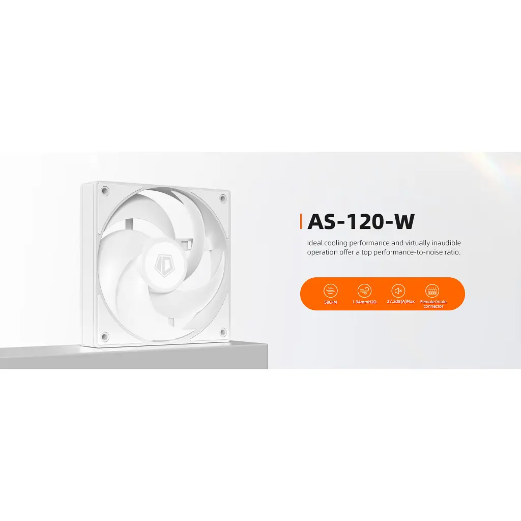 Кулер до корпусу ID-Cooling Вентилятор ID-Cooling AS-120-W (AS-120-W) - фото 7