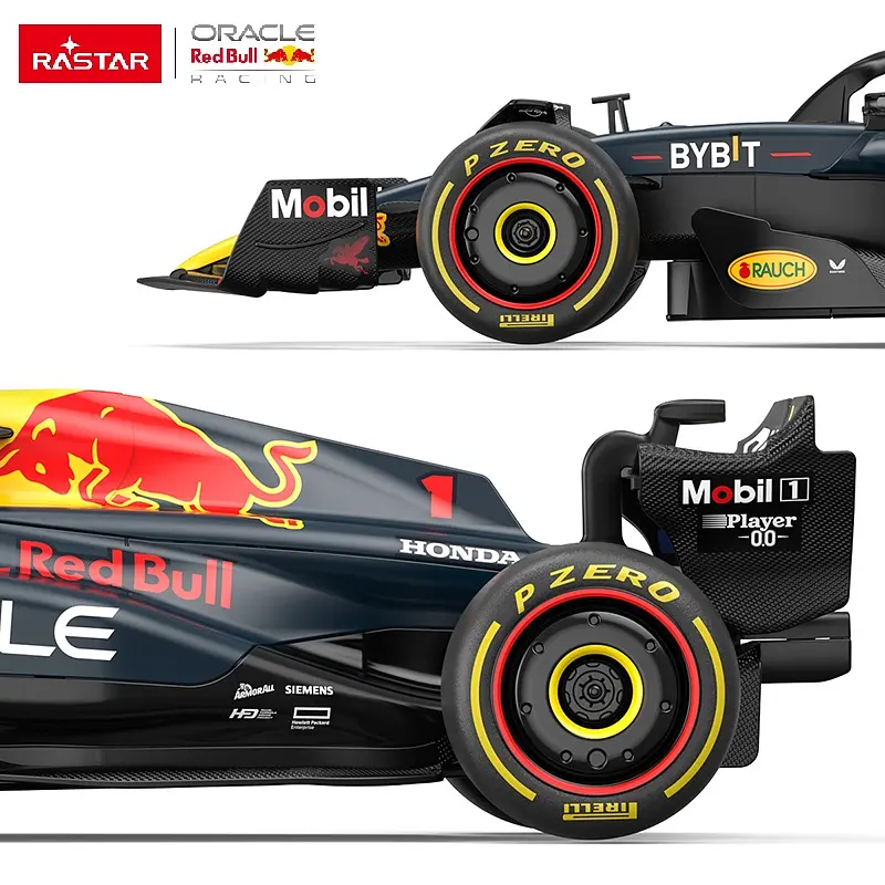 Машинка конструктор на управлении Oracle Red Bull Racing RB19 темно-синий RASTAR 1:16 - фото 5
