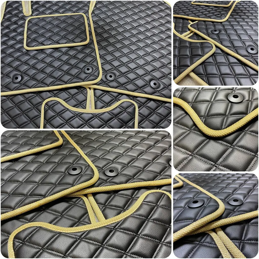 Килимки у салон для Lexus LХ 570 2007-2012 Екошкіра с подпятником 5 шт (Rombus) - фото 5