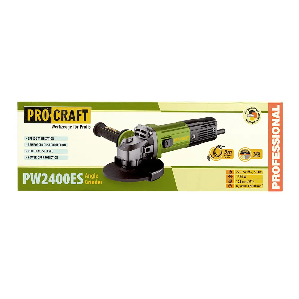 Кутова шліфувальна машина Procraft PW2400ES 1350 Вт, 125 мм - фото 6
