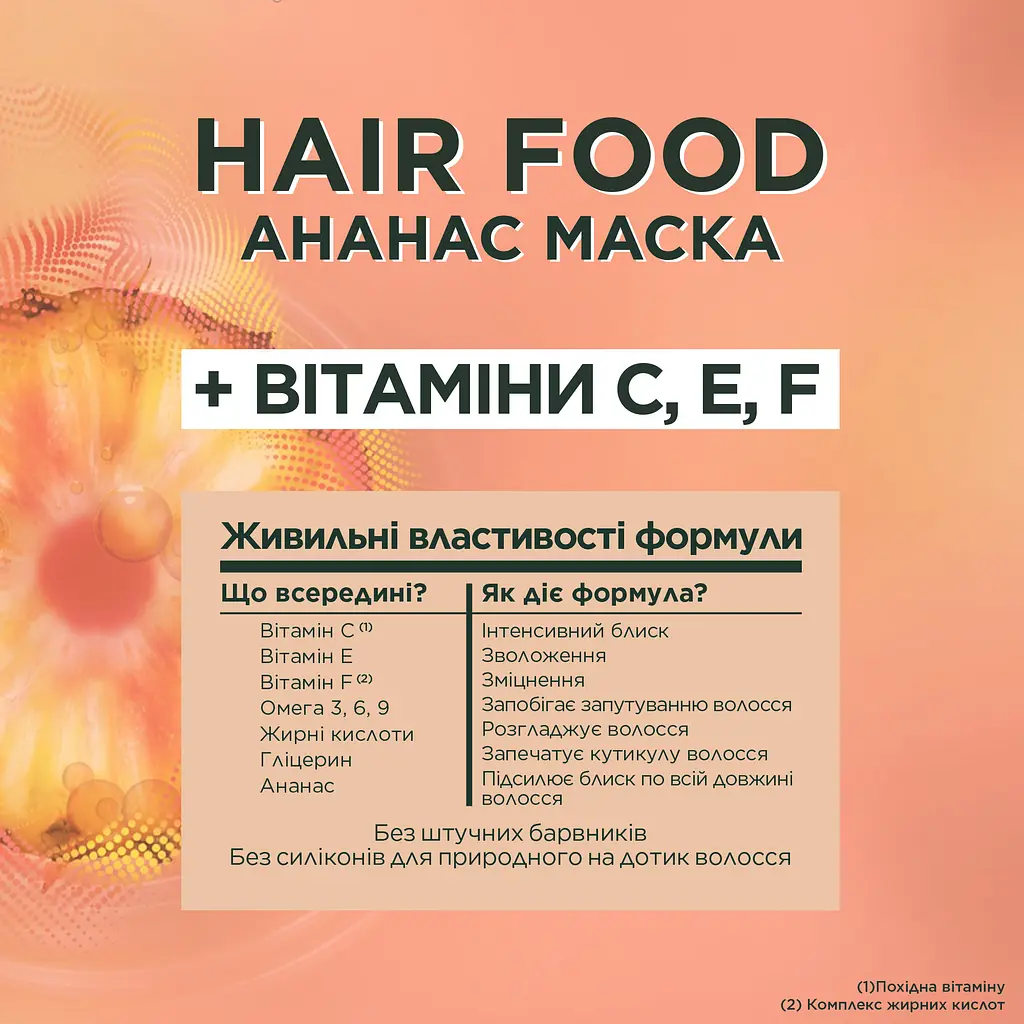 Маска Garnier Fructis Hair Food Pineapple для довгого та тьмяного волосся 400 мл - фото 4