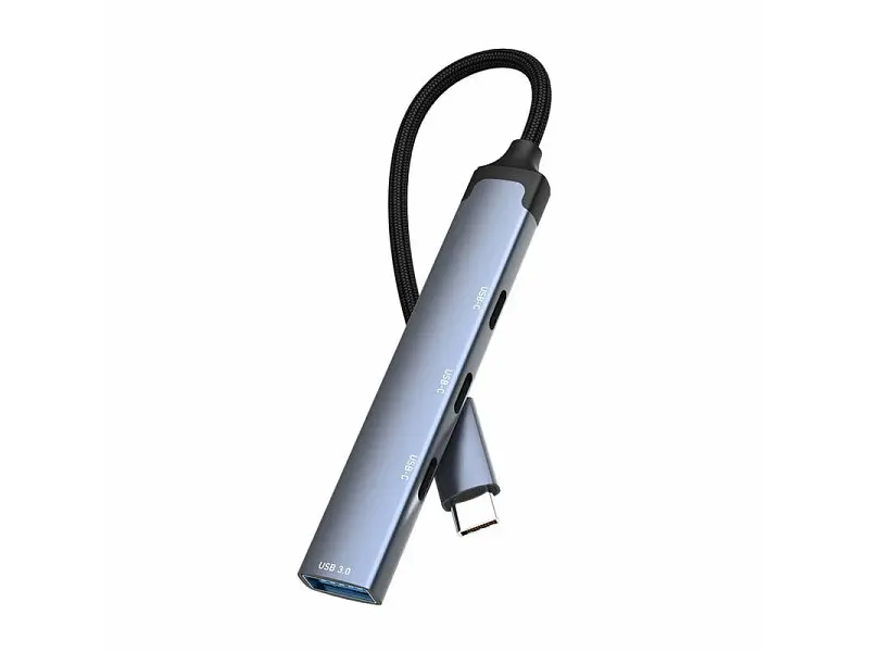 Мультипортовий адаптер ColorWay USB-C 4-in-1 USB-C2.0х3/USB3.0 (CW-HUB07) - фото 2
