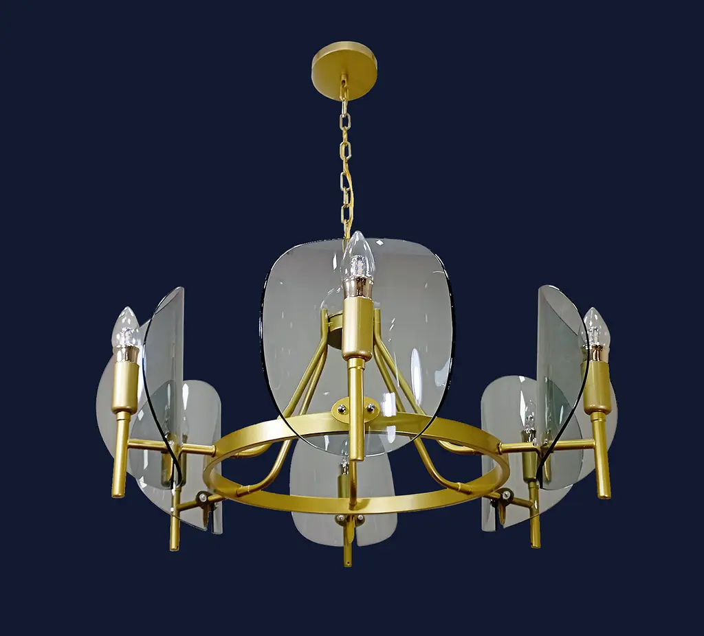 Люстра стельова Levistella 756LPR0032-6 GD+BK, E14, золото/чорний, сучасний стиль для дому - фото 2