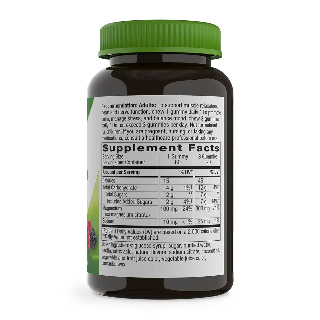 Магній Nature's Way (Gummy) - 60 gummies, для м’язів і нервової системи - фото 2