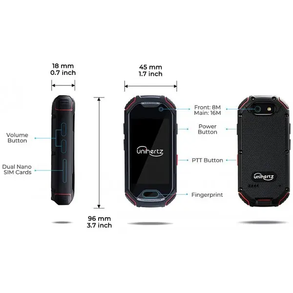 Смартфон Unihertz Atom 4/64Gb black - фото 3