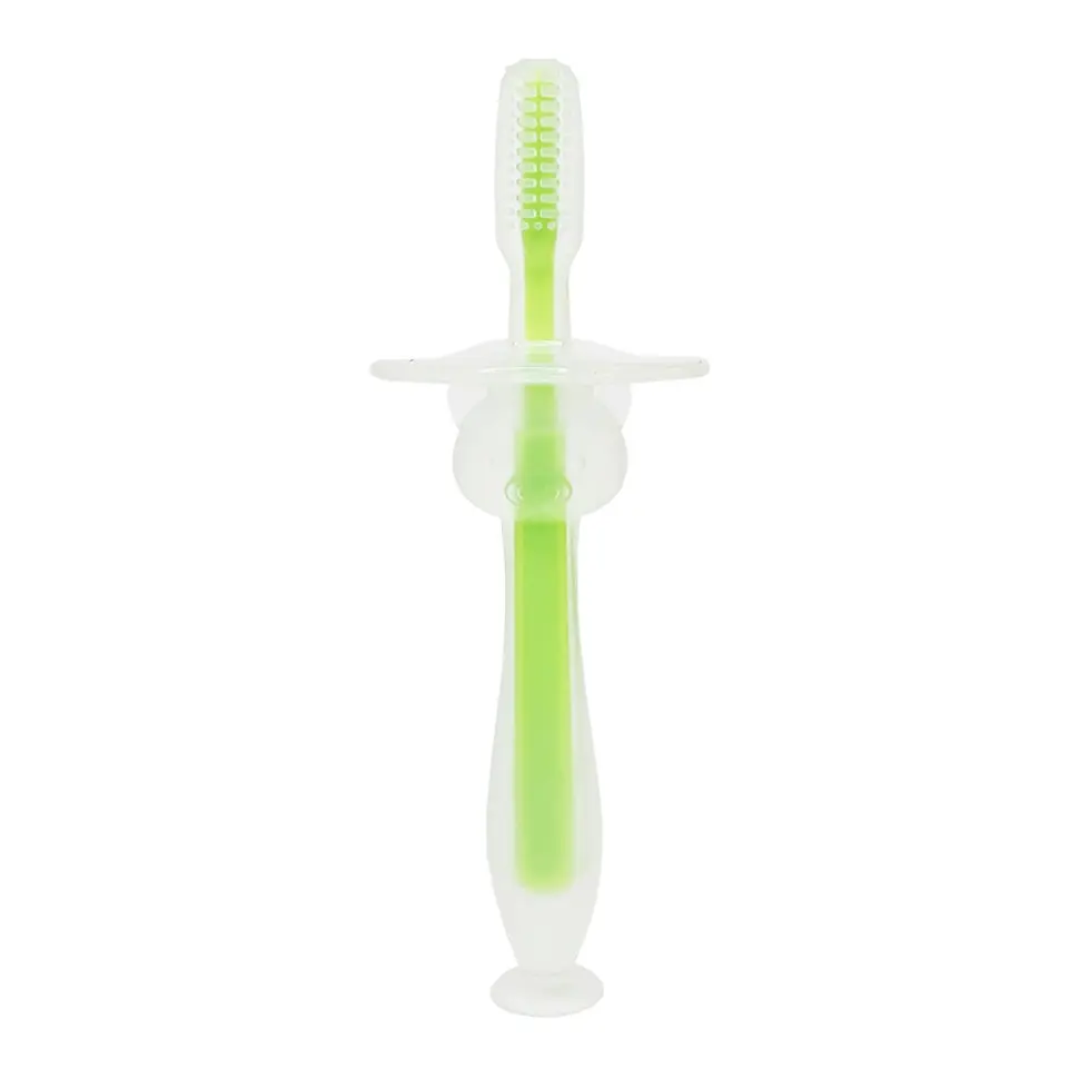 Силіконова зубна щітка Mumlove MGZ-0707(Green) з обмежувачем - фото 2