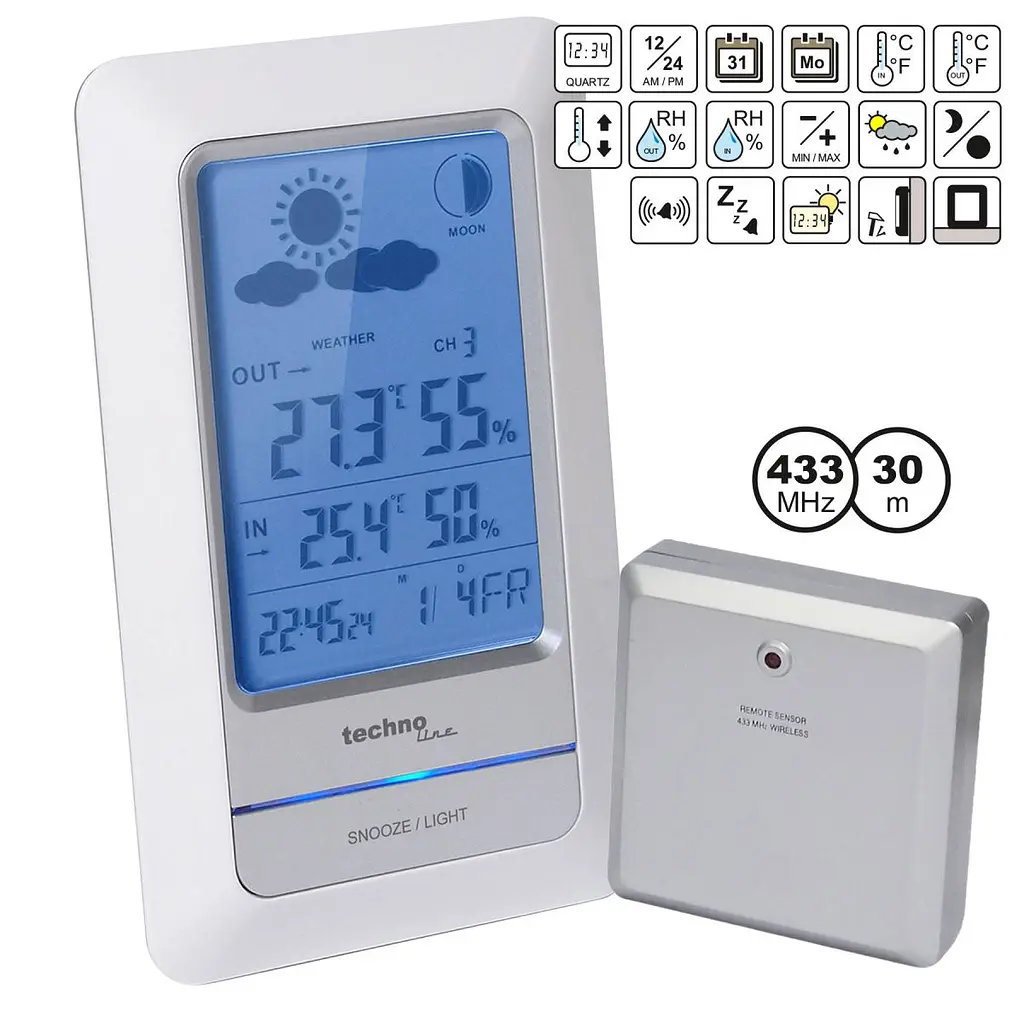 Метеостанція Technoline WS6740 White/Silver (WS6740) - фото 7