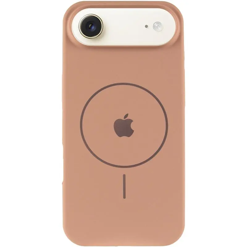 Чехол Epik Silicone Case Full Protective (AA) V2 with MagSafe для Apple iPhone 17 Air (6.5) Бежевый / Desert Gold - фото 2