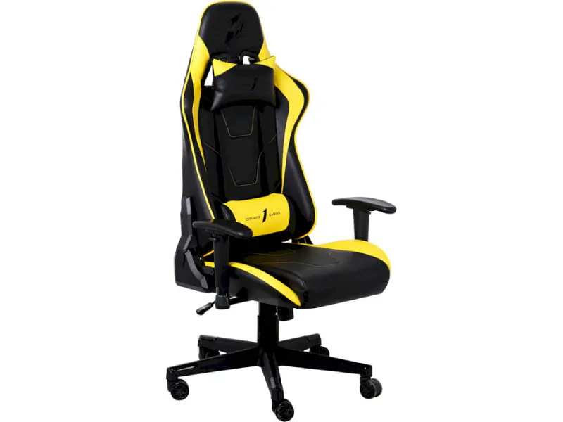Комп'ютерне крісло для геймера 1STPLAYER FK2 Black-Yellow - фото 2