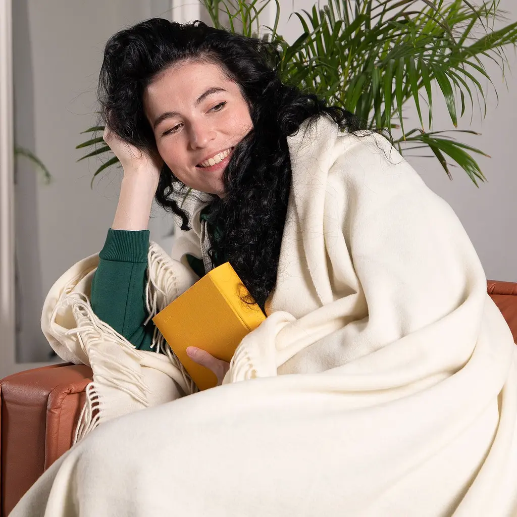 Плед Love You, кашемир, 200х140 см, молочный (4444) - фото 3