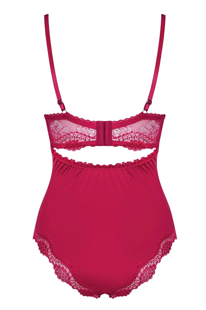 Боді Obsessive Rosalyne S/M червоний - фото 5