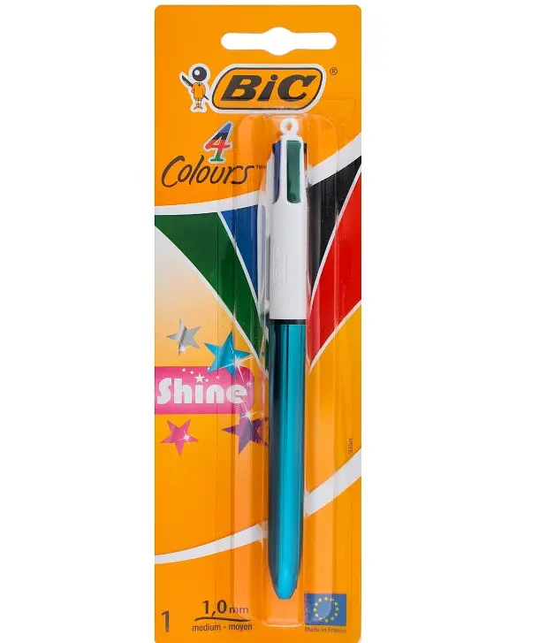 Ручка шариковая BIC 4 Colours Shine Blue 1 мм 4 цвета 1 шт. (902126) - фото 4