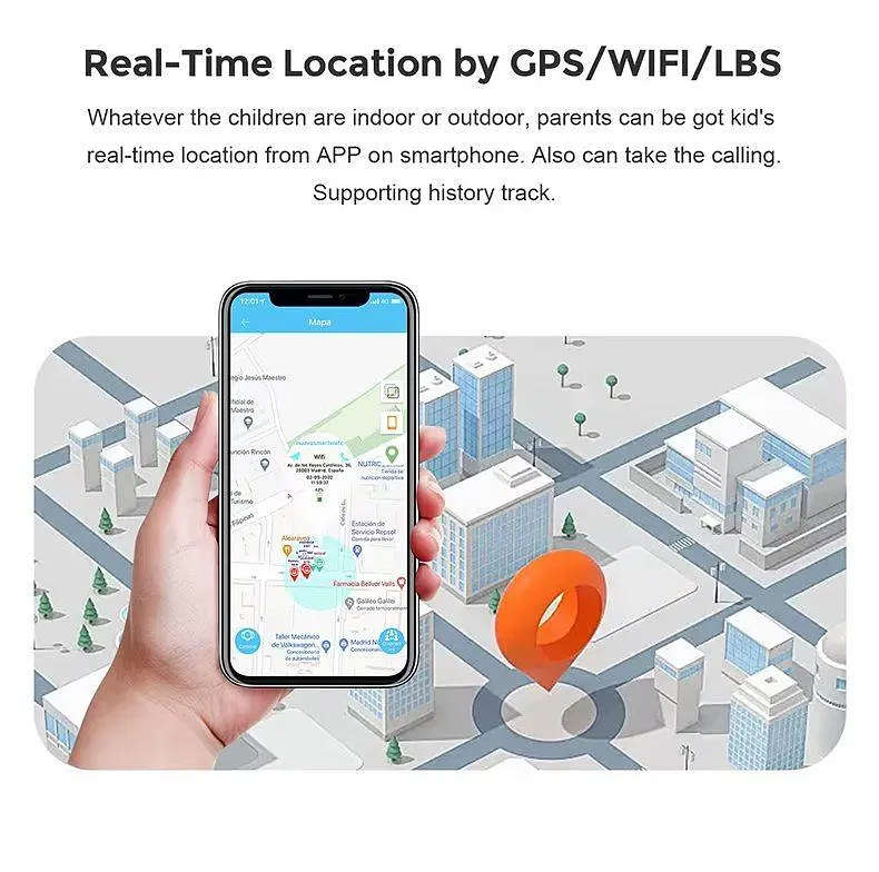 Дитячий смарт годинник LT52 з GPS трекером, 4G дзвінками, сім картою, прослуховуванням, ліхтариком, SOS, українською мовою та IP67 До 5 днів роботи Рожевий - фото 8